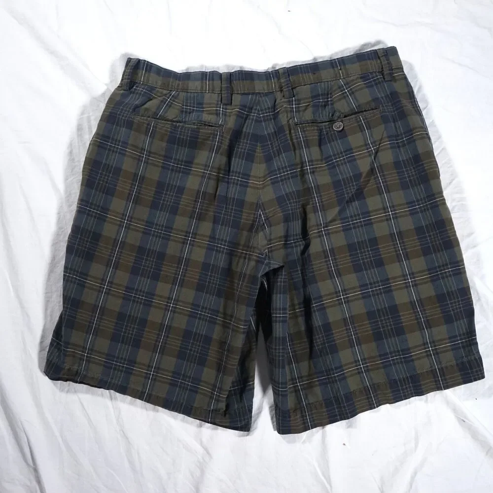 Banana Republic Plaid Shorts Green Blue Men's 31